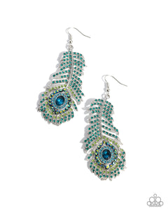 Paparazzi Jewelry Prized Peacock - Green Earrings - Pure Elegance by Kym