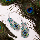 Paparazzi Jewelry Prized Peacock - Green Earrings - Pure Elegance by Kym