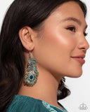 Paparazzi Jewelry Prized Peacock - Green Earrings - Pure Elegance by Kym
