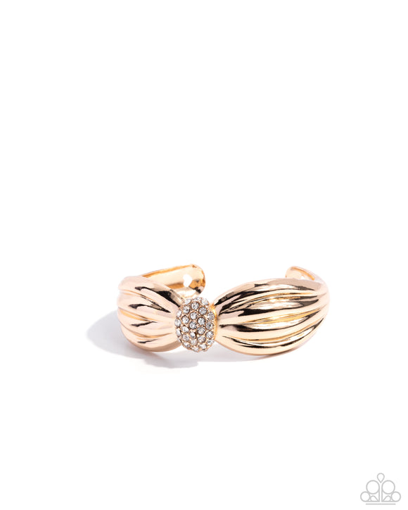 Paparazzi Jewelry Blingy Breadth - Gold Bracelet - Pure Elegance by Kym