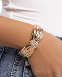 Paparazzi Jewelry Blingy Breadth - Gold Bracelet - Pure Elegance by Kym