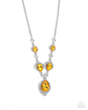 Paparazzi Jewelry SPADES of Shimmer - Yellow Necklace - Pure Elegance by Kym