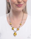Paparazzi Jewelry SPADES of Shimmer - Yellow Necklace - Pure Elegance by Kym