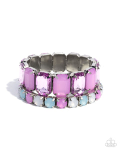 Paparazzi Jewelry Mismatched Mood - Purple Bracelet - Pure Elegance by Kym