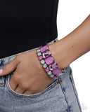 Paparazzi Jewelry Mismatched Mood - Purple Bracelet - Pure Elegance by Kym