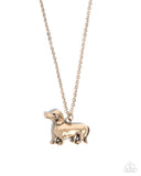 Darling Dachshund - Gold - Pure Elegance by Kym