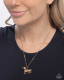 Darling Dachshund - Gold - Pure Elegance by Kym