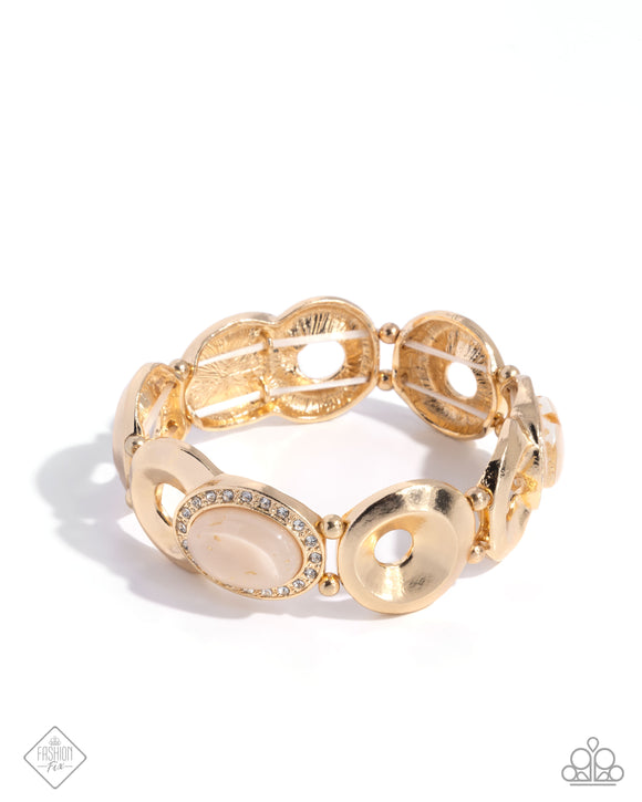 Paparazzi Jewelry Feminine Flecks - Gold Bracelet