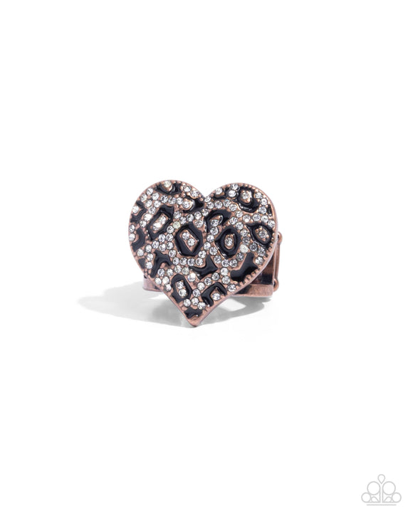 Paparazzi Jewelry Cheetah Cameo - Copper Ring - Pure Elegance by Kym