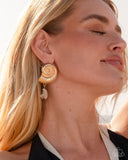 Paparazzi Jewelry Conch Calypso - Gold Earrings - Pure Elegance by Kym