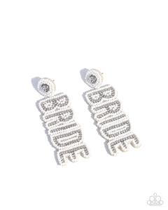 Paparazzi Jewelry Bridal Beading - White Earrings - Pure Elegance by Kym