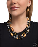Paparazzi Jewelry Eye-Catching Earnings - Brown Necklace - Pure Elegance by Kym