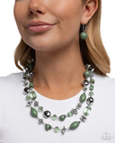 Paparazzi Jewelry Eye-Catching Earnings - Green Necklace - Pure Elegance by Kym