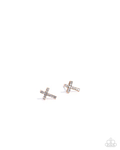 Paparazzi Jewelry Sacred Shimmer - Gold Earrings - Pure Elegance by Kym