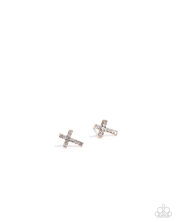 Paparazzi Jewelry Sacred Shimmer - Gold Earrings