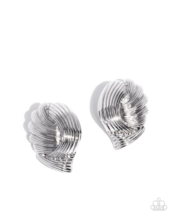 Paparazzi Jewelry Carnivale Confidence - Silver Earrings - Pure Elegance by Kym