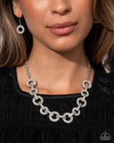 Paparazzi Jewelry Elegant Embrace - White Necklace - Pure Elegance by Kym