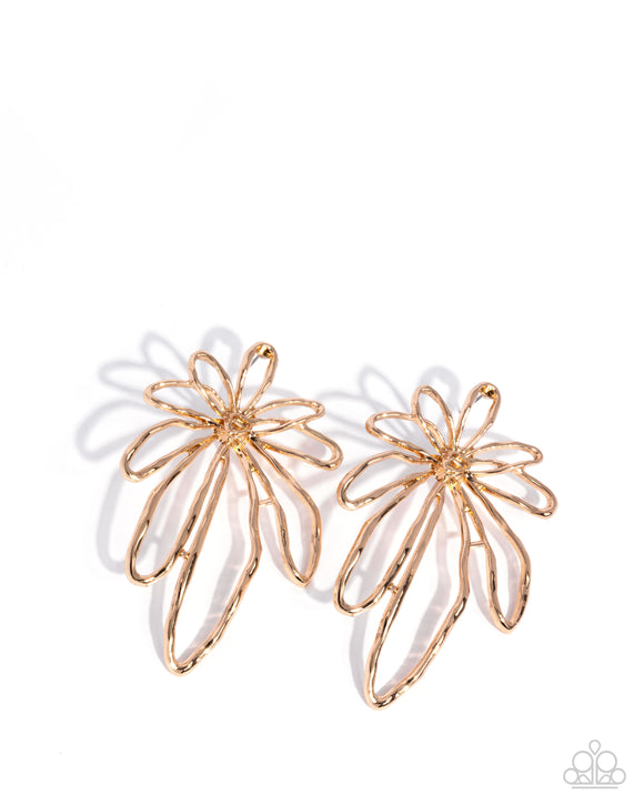 Paparazzi Jewelry Growing Garden - Gold Earrings - Pure Elegance by Kym