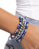Paparazzi Jewelry Supervisory Stack - Blue Bracelet - Pure Elegance by Kym