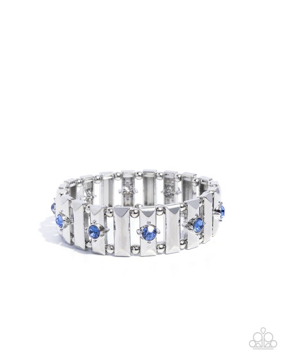 Paparazzi Jewelry Dotted Dazzle - Blue Bracelet - Pure Elegance by Kym