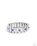 Paparazzi Jewelry Dotted Dazzle - Blue Bracelet - Pure Elegance by Kym