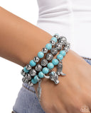 Paparazzi Jewelry Western Wardrobe - Blue Bracelet - Pure Elegance by Kym