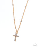Paparazzi Jewelry Endless Faith - Gold Cross Necklace - Pure Elegance by Kym