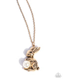Paparazzi Jewelry Easter Bunny - Gold Necklace - Pure Elegance by Kym