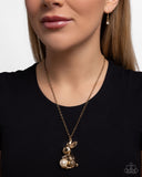 Paparazzi Jewelry Easter Bunny - Gold Necklace - Pure Elegance by Kym