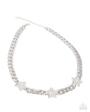 Paparazzi Jewelry Uncle Sam Stars - White Necklace - Pure Elegance by Kym