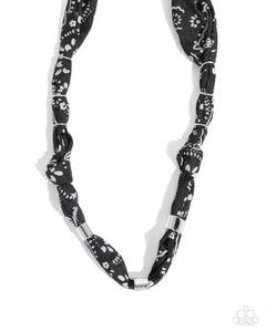 Paparazzi Jewelry Bandana Balance - Black Necklace - Pure Elegance by Kym