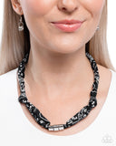 Paparazzi Jewelry Bandana Balance - Black Necklace - Pure Elegance by Kym