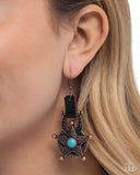 Paparazzi Jewelry Western Warden - Copper Earrings - Pure Elegance by Kym