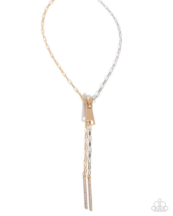 Paparazzi Jewelry Zipper Zeal - Multi Necklace - Pure Elegance by Kym