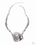 Paparazzi Jewelry Sand Dollar Statement - Silver Necklace - Pure Elegance by Kym