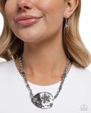 Paparazzi Jewelry Sand Dollar Statement - Silver Necklace - Pure Elegance by Kym