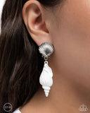 Paparazzi Jewelry Coastal Collage - White Clip-On Earrings - Pure Elegance by Kym