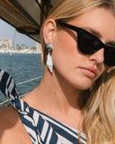 Paparazzi Jewelry Coastal Collage - White Clip-On Earrings - Pure Elegance by Kym
