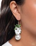 Paparazzi Jewelry Bouquet Beholder - White Earring - Pure Elegance by Kym