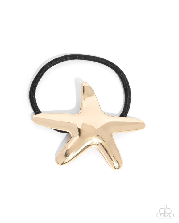 Paparazzi Jewelry Sleek Starfish - Gold Hair Clip - Pure Elegance by Kym