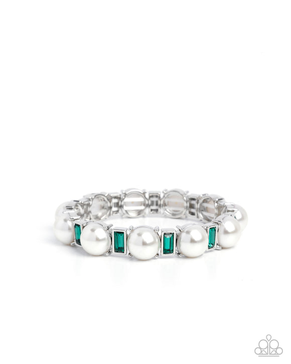Paparazzi Jewelry Pronged Palace - Green Bracelet - Pure Elegance by Kym
