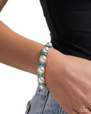 Paparazzi Jewelry Pronged Palace - Green Bracelet - Pure Elegance by Kym