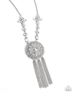 Paparazzi Jewelry Virtuous Venture - White Necklace  (LOP - May 2025) - Pure Elegance by Kym