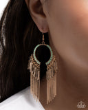 Paparazzi Jewelry Free-Spirited Fringe - Green Earrings - Pure Elegance by Kym
