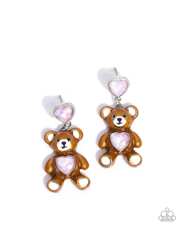 Paparazzi Jewelry Traditional Teddy - Pink Earrings - Pure Elegance by Kym