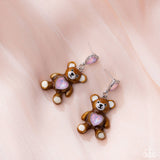 Paparazzi Jewelry Traditional Teddy - Pink Earrings - Pure Elegance by Kym