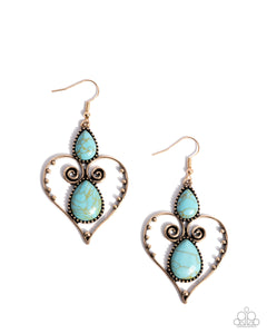 Paparazzi Jewelry Selfless Stones - Gold Earrings - Pure Elegance by Kym