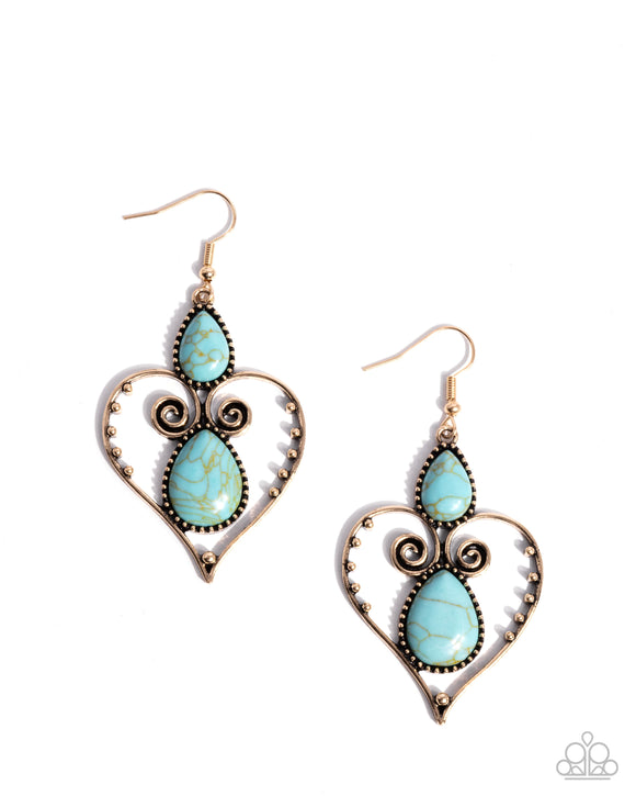 Paparazzi Jewelry Selfless Stones - Gold Earrings - Pure Elegance by Kym