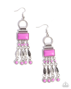 Paparazzi Jewelry Complimentary Cascade - Purple Earrings
