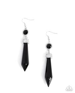 Paparazzi Jewelry Palatial Pizzazz - Black Earrings - Pure Elegance by Kym